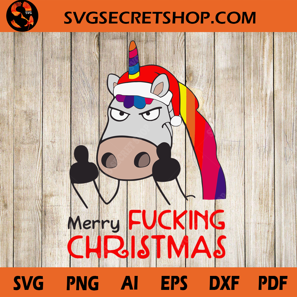 Merry Fucking Christmas SVG, Unicorn Funny Christmas …