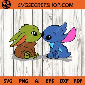 Download Baby Yoda With Baby Stitch SVG, Yoda SVG, Disney SVG ...