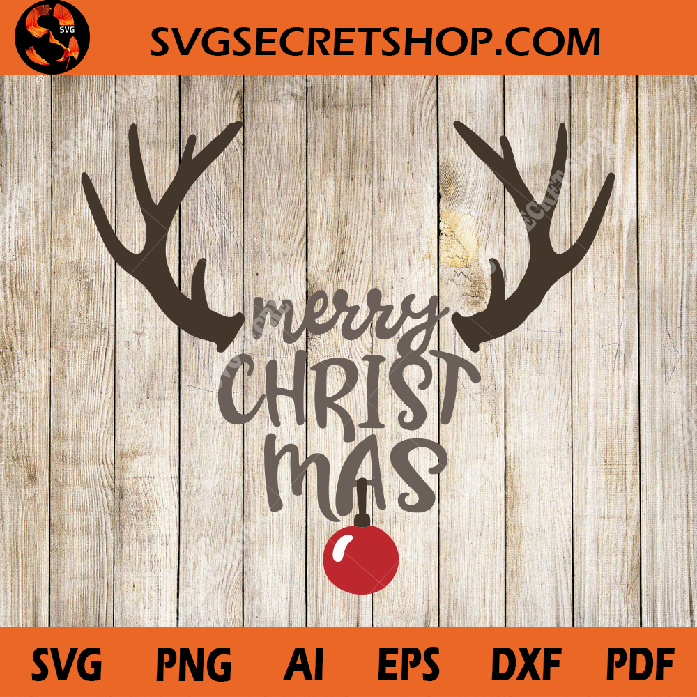 Download Christmas Deer SVG, HornDeer, Merry Christmas SVG - SVG ...