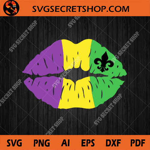 Download Mardi Gras Lips SVG, Mardi Gras SVG, Fleur De Lis SVG, Fat ...