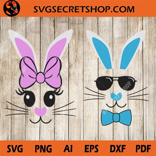 Download Bunny SVG, Easter SVG, Bunny Boy SVG, Bunny Girl SVG, Cute ...
