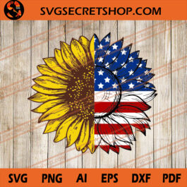 Sunflower America Flag SVG