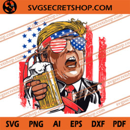 Donald Trump Drinks Beer SVG