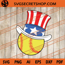 Softball Independence Day SVG
