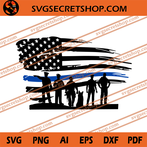 Download Police Svg American Flag Svg Police Officer Svg American Svg
