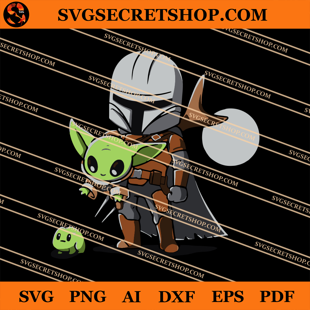 Download Baby Yoda And Mandalorian Svg Baby Yoda Svg