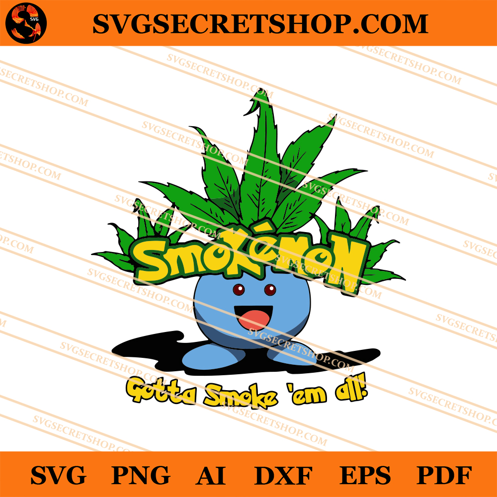 Download Smokemon Oddish Pot Leaf Svg Pokemon Svg Weed Svg