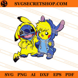 Stitch And Pikachu Costumes SVG