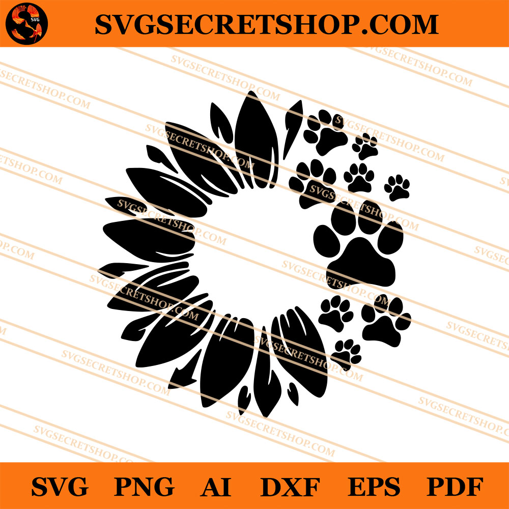 Free Free 171 Dog Paw Sunflower Svg SVG PNG EPS DXF File