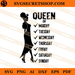 Black Queen Of Day SVG
