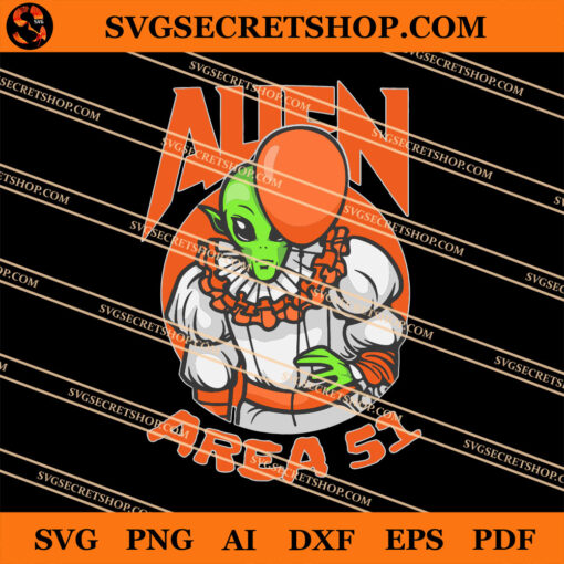 Clown Aliens Area 51 SVG