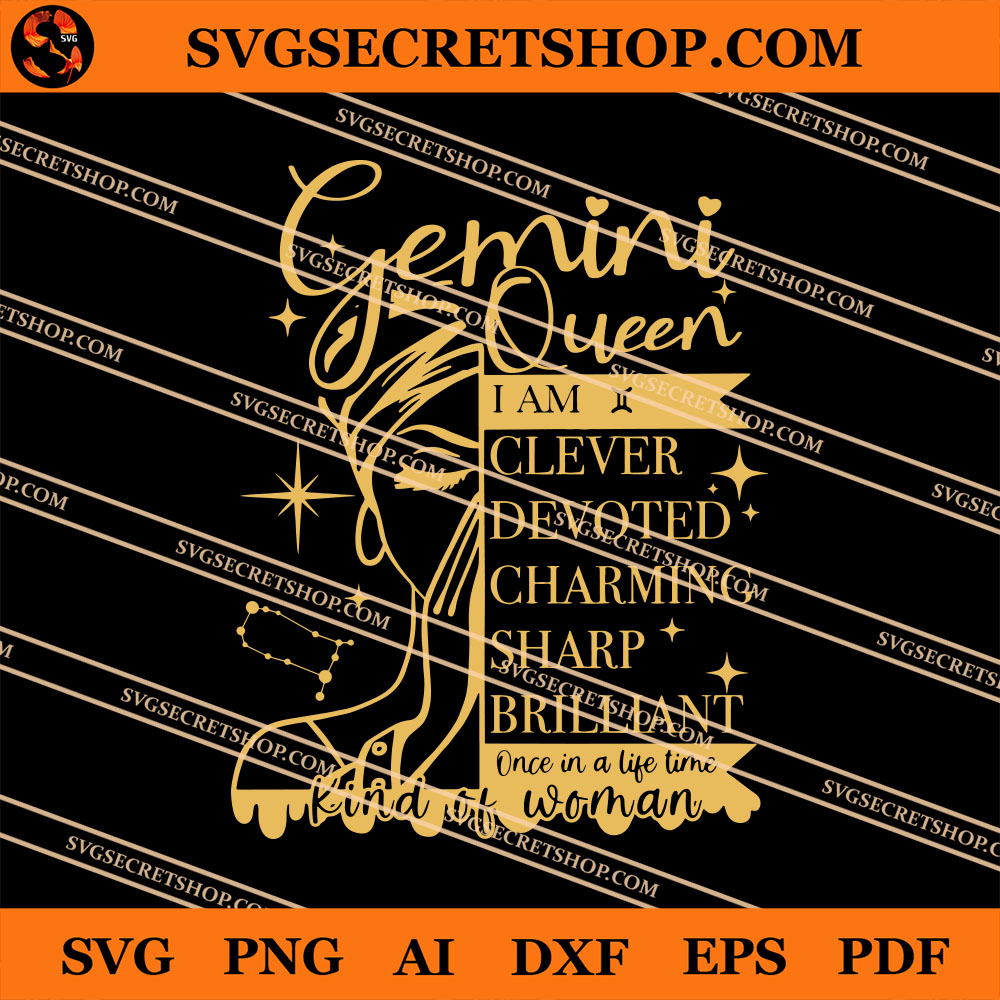 Download Gemini Queen I Am Clever Devoted Charming Sharp Brilliant Svg