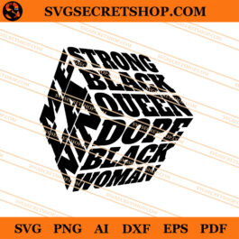 Strong Black Queen Cube SVG