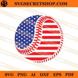 4th Of July Baseball SVG