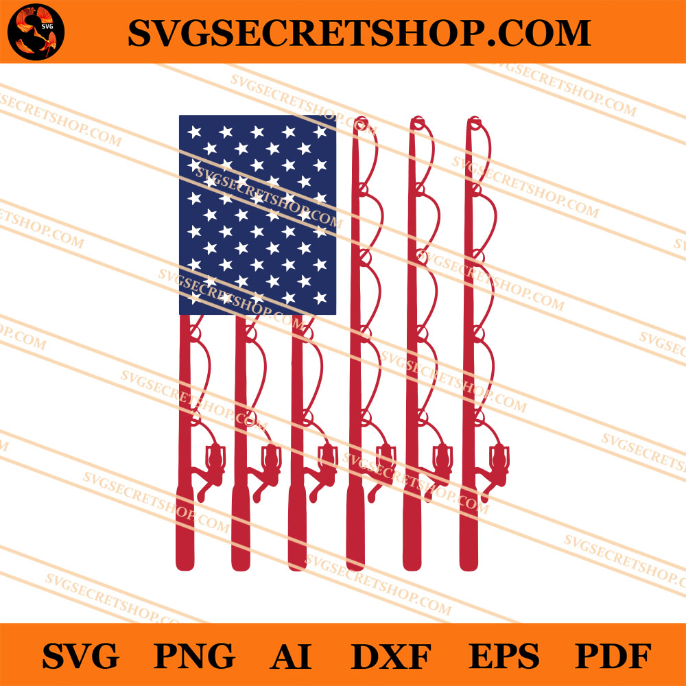 Free Free 145 American Flag Fishing Rod Svg SVG PNG EPS DXF File