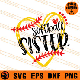 Softball Sister SVG