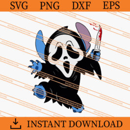 Stitch Ghostface SVG