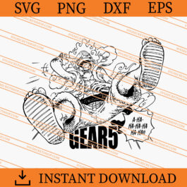 Luffy Nika Gear 5 SVG