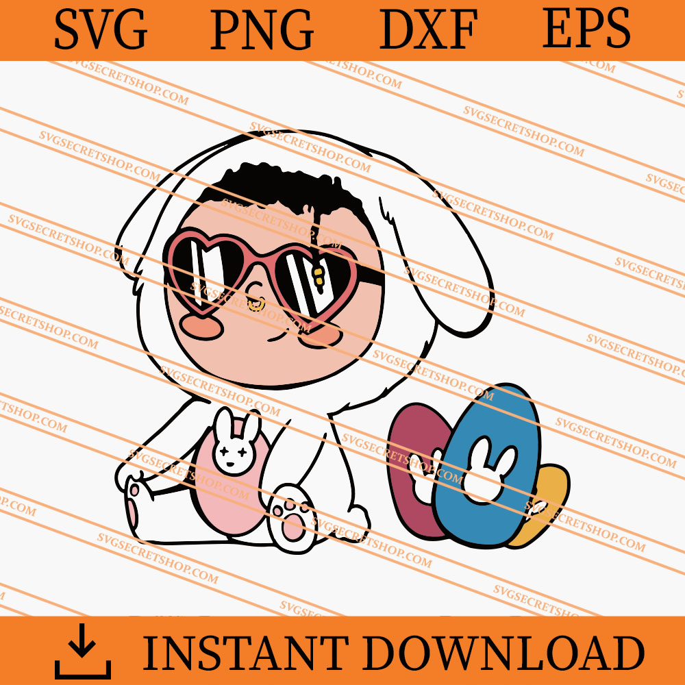 Baby Bad Bunny Easter SVG, Bad Bunny SVG, Easter SVG - SVG Secret Shop