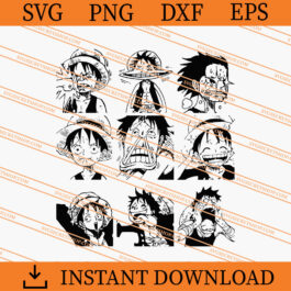 Funny Luffy Emotion SVG