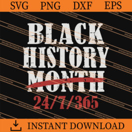 Black history month 24-7-365 SVG