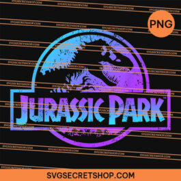 Jurassic Park Blue And Purple Fossil Logo PNG