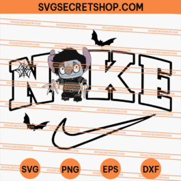 Halloween Stitch Edward Scissorhands Nike Logo SVG
