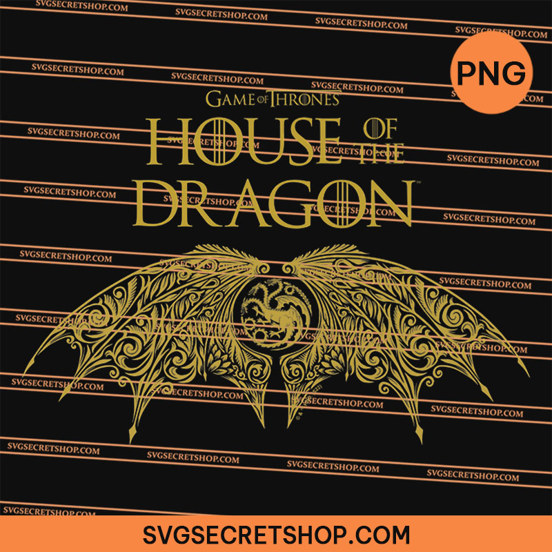 House Of The Dragon Targaryen Crest Gold Wings PNG, House Of The Dragon ...