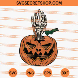 Skeleton Hand With Pumpkin SVG