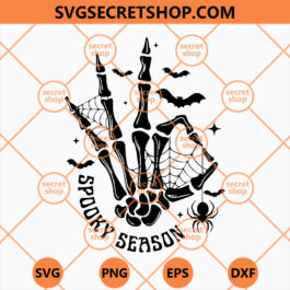 Spooky Season Skeleton Hand SVG