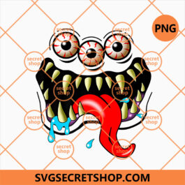 Monster Face Funny Halloween PNG