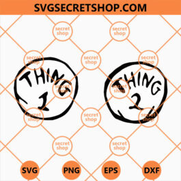 Dr. Seuss Thing 1 Thing 2 SVG