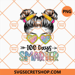 100 Days Smarter Girls Messy Bun