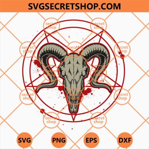 Baphomet Pentagram Goat Skull