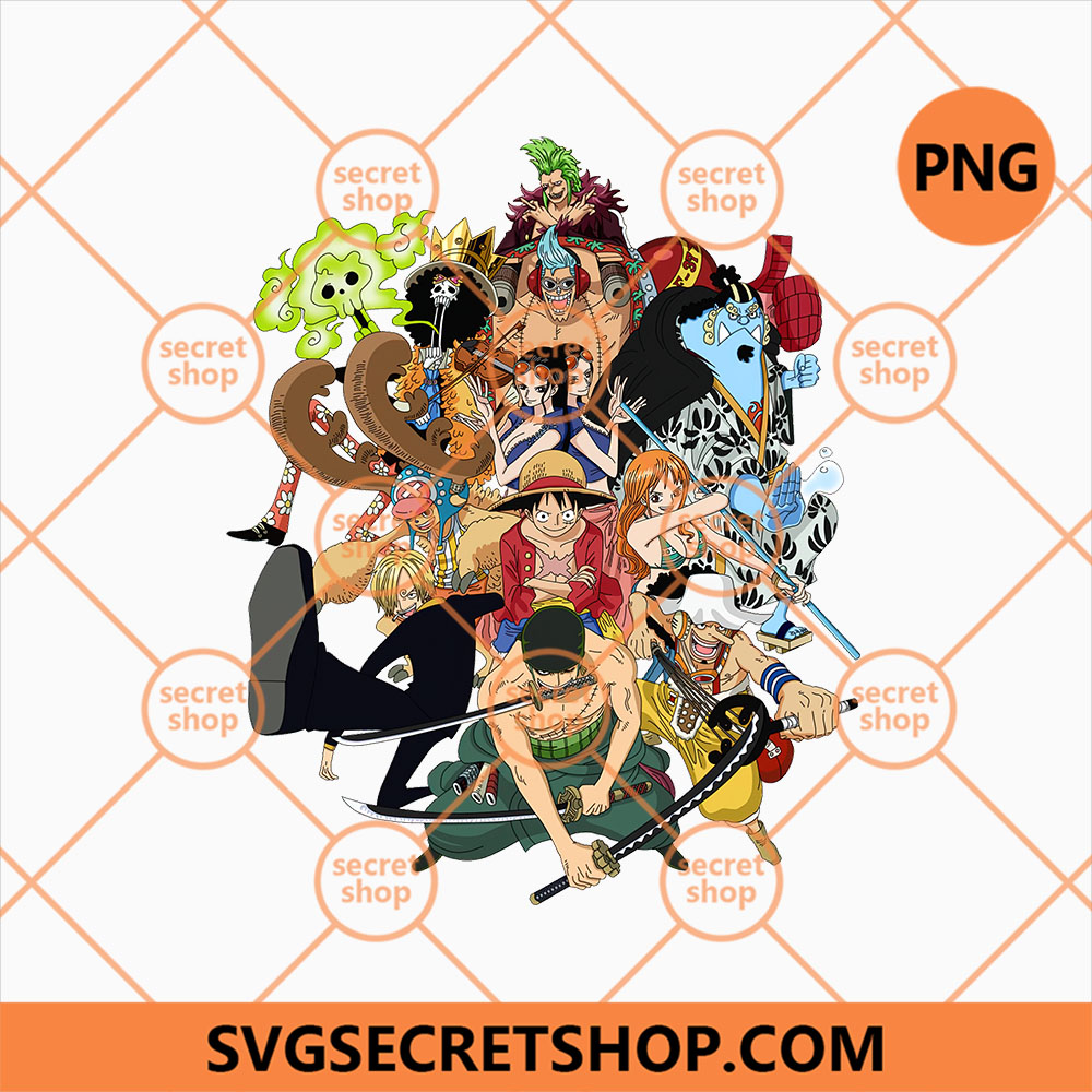 Straw Hat Pirate Crew PNG, The Main Pirates Crew One Piece PNG, Luffy ...