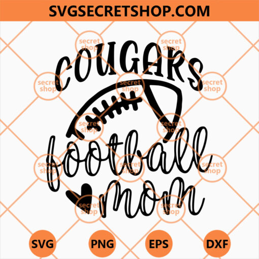 Cougars Football Mom SVG