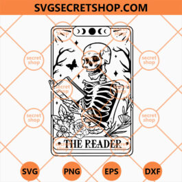 Skeleton The Reader Tarot Card