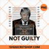President Donald Trump Mugshot Not Guilty
