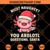 Kids Axolotl Christmas SVG
