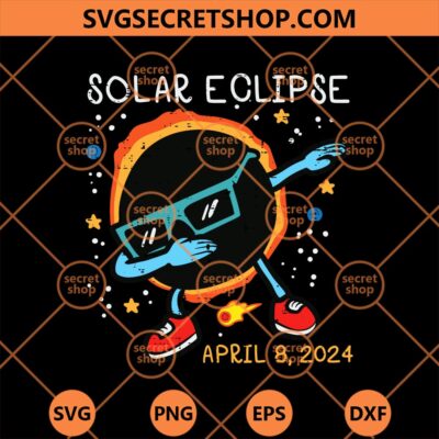 Dabbing Sun Solar Eclipse April 8 2024 SVG