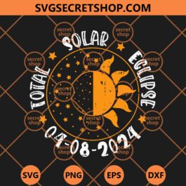 Moon Sun Total Solar Eclipse April 8 2024 SVG