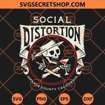 Official Social Distortion Skelly Circle SVG