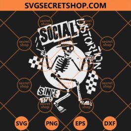 Social Distortion Spray Skelly SVG