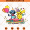 Stitch And Pikachu Birthday SVG