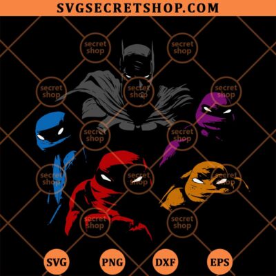 Batman And Ninja Turtles SVG